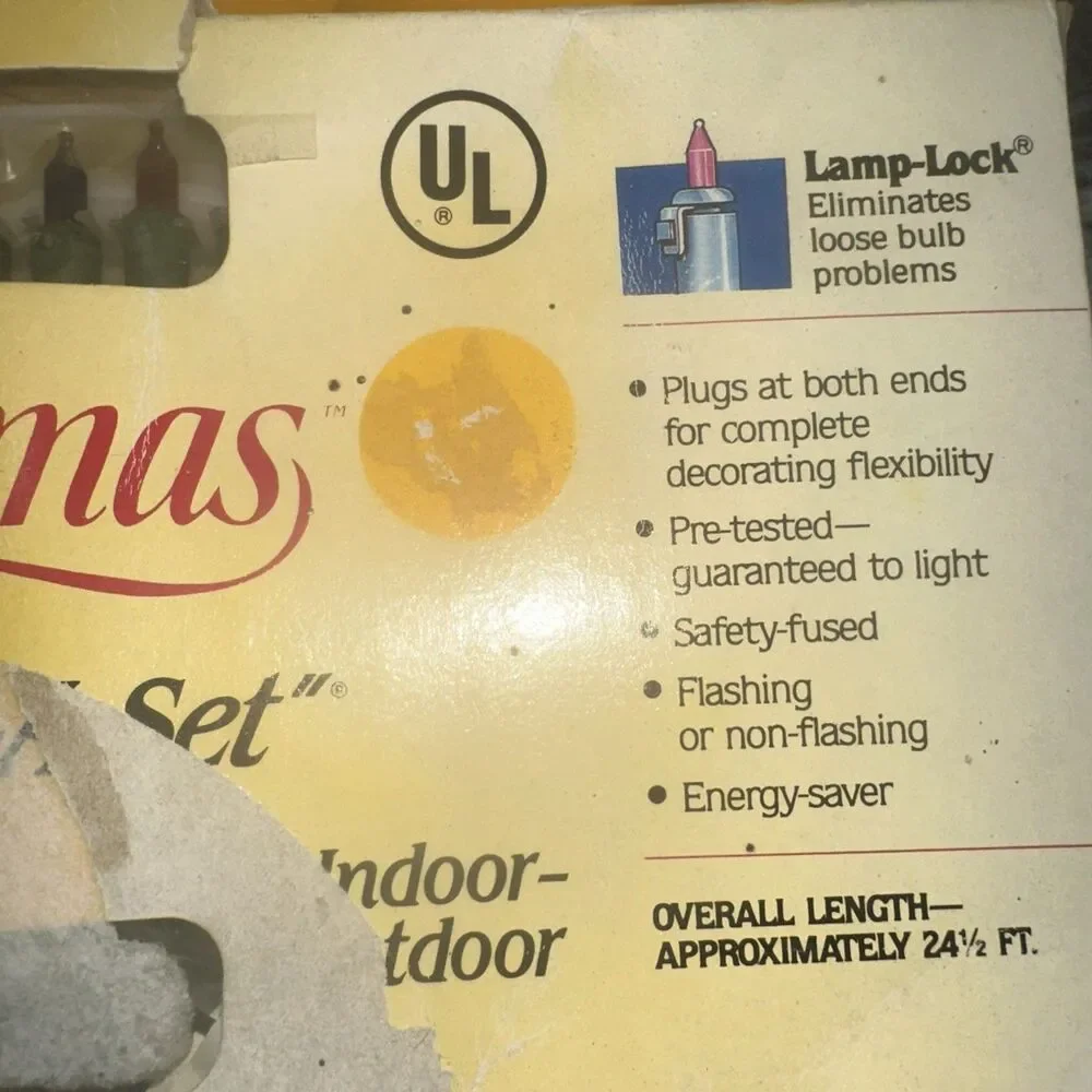 3 VTG NOS 1991 Kodak Color of Christmas Light Extra Bright Add-A-Set 200 Total
